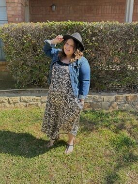 Leopard Print Jumpsuit in Black & Cream